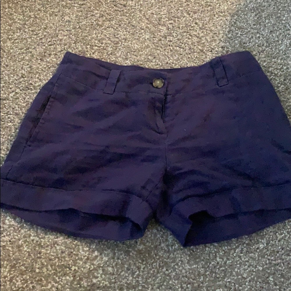 Loft purple/ navy shorts, worn once.